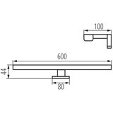 Kanlux 34933 - LED kupatilsko osvetljenje za ogledalo ASTIM LED/12W/230V IP44 crna | Eponuda.com