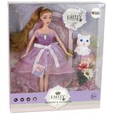  Lutka za igru Emily sa bijelom mačkom i rozom haljinom - 30 cm | Shoptok.si