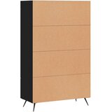  Visoka komoda crna 69,5 x 31 x 115 cm od konstruiranog drva | shoptok.hr
