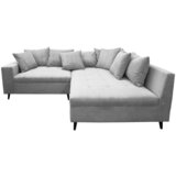 MID.YOU KOTNA SEDEŽNA GARNITURA, rebrasti žamet svetlo siva | Shoptok.si