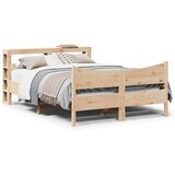 vidaXL Okvir za krevet s uzglavljem 140x200 cm od masivne borovine | shoptok.hr