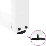  noge jedilne mize v-oblika 3 kosi bela 80x(72-73,3) cm jeklo | Shoptok.si