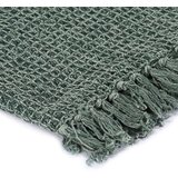 vidaXL pamučni pokrivač 125 x 150 cm tamnozeleni | shoptok.hr