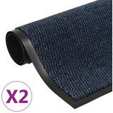 vidaXL Otirači za prašinu 2 kom pravokutni čupavi 60 x 90 cm plavi Cijene