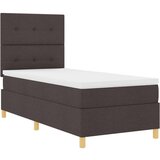  Krevet s podnom oprugom i madracem Tamnosmeđi 100x200 cm Tkanina | shoptok.hr