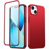 Joyroom Ovitek za iPhone 13, ohišje zadaj in spredaj + kaljeno steklo, rdeč, (21522887) Cene