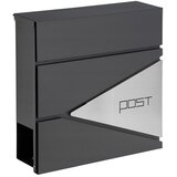  Poštanski sandučić sa natpisom POST 37x37x10.5 cm - crno/sivi | Shoptok.si