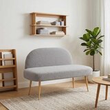  Oblikovana klupa s naslonjačem Svjetlosiva 110 x 60 x 76 cm | shoptok.hr
