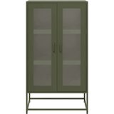 vidaXL Visoka ploča maslinasto zelena 68x39x123 cm čelik | shoptok.hr