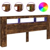  LED uzglavlje boja dimljenog hrasta 220x18,5x103,5 cm | shoptok.hr