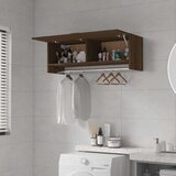 vidaXL garderobna omara rjavi hrast 100x32,5x35 cm konstruiran les | Shoptok.si