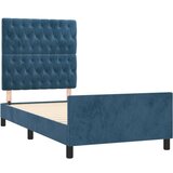  Okvir za krevet s uzglavljem tamnoplavi 90x200 cm baršunasti | shoptok.hr