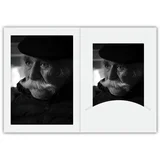 1x100 portrait folders w. passepartout 13x18 white silk