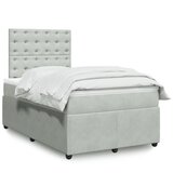 Maison Chic Box spring postelja - Vzmetna postelja z vzmetnico svetlo siva 120x200 cm žamet SL23496, (21891565) | Shoptok.si