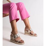 Gemre Golden Wedge Sandals Muhja | ePonuda.com