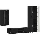  Set TV komoda s ladicama s policom Zidne Crna Konstruirano drvo | shoptok.hr