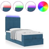 vidaXL Okvir kreveta s madracima tamnoplavi 90x200cm baršunasti Cijene