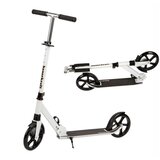  Romobil za djecu i tinejdžere, sklopivi, s podesivom visinom upravljača 95–105 cm, kotači 200 mm, bijelo crni | shoptok.hr