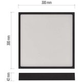  LED svetilo nadometno NEXXO, kvadratno, črno, 28,5W, nastavljiva CCT | Shoptok.si