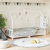  Otroški posteljni okvir bel 90x190 cm trdna borovina, (20916860)