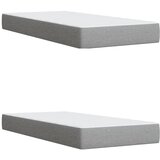  Krevet s oprugama i madracem svjetlosivi 200 x 200cm od tkanine | shoptok.hr