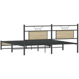  Metalni okvir kreveta bez madraca boja hrasta sonome 183x213 cm | shoptok.hr