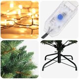  Umjetno božićno drvce s nogom 120 cm 150 LED lampica - Zelena 120 cm s LED svjetlima | shoptok.hr