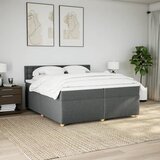  Krevet s oprugama i madracem tamnosivi 200 x 200 cm od tkanine | shoptok.hr