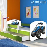 ACMA Dječji krevet s motivom, bočna zelena + ladica 180x80 cm - 42 Traktor | shoptok.hr