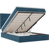  Ottoman krevet s madracima tamnoplavi 140x200 cm baršun | Shoptok.si