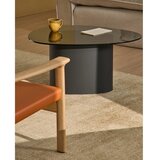 Kave Home Crni stolić za kavu sa staklenom pločom stola 74x81,5 cm Olir – | shoptok.hr