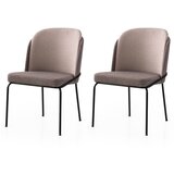 Hanah home Dore - 180 V2 GoldLight Brown Chair Set (2 Pieces) | ePonuda.com