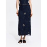 Reserved Midi suknja s uzorkom - mornarsko plava | shoptok.hr