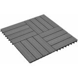  Pločice za decking 22 pcs Siva 30 x 30 cm Drvoplastična smjesa | shoptok.hr