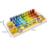 Kruzzel drveni sorter 6 u 1 s brojevima, igrom pecanja i slagalicama vozila | shoptok.hr