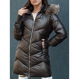 DStreet Kurtka zimowa damska pikowana LAGOON mokka | shoptok.hr