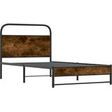  Okvir kreveta bez madraca dimljena boja hrasta 107x203cm drveni | shoptok.hr
