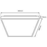  Plafonsko LED svetlo QUADRO, prigušiva, 38W/230V 3000-6000K, belo + daljinski upravljač | Eponuda.com