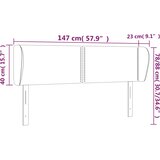  Uzglavlje s ušima tamnosmeđe 147x23x78/88 cm od tkanine | shoptok.hr