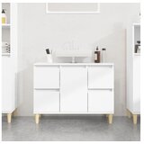 Omarica za umivalnik bela 80x33x60 cm inženirski les | Shoptok.si