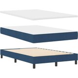  Postelja z vzmetnico z vzmetnico Modra 120 x 190 cm blago, (5000127902) | Shoptok.si