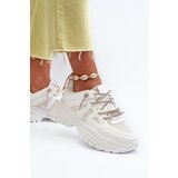 Boto Women's sneakers on a chunky sole with decorative lacing White Relissa | ePonuda.com