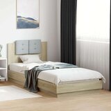  Okvir kreveta s uzglavljem LED boja hrasta sonome 100 x 200 cm | shoptok.hr