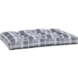  Jastuk za palete sivi karirani 120 x 80 x 12 cm od tkanine | shoptok.hr