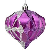  Set božićnih kuglica Dijamant Vijoličasta Srebrna Plastika 8 x 9 x 8 cm (12 kom.) | shoptok.hr