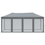 vidaXL zložljiv vrtni šotor s stranicami antracit 3x6 m | Shoptok.si