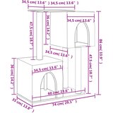 Penjalica za mačke sa stupovima za grebanje krem 86 cm | shoptok.hr