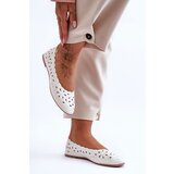 EVENTO PE1 Women's Glittering Openwork Ballet Shoes White Visionary | Shoptok.si