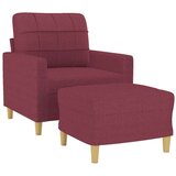  Fotelja s tabureom crvena boja vina 60 cm od tkanine | shoptok.hr