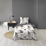 Douceur d intérieur Bijela/siva posteljina za krevet za jednu osobu od mikrovlakana 140x200 cm Trigone – | shoptok.hr